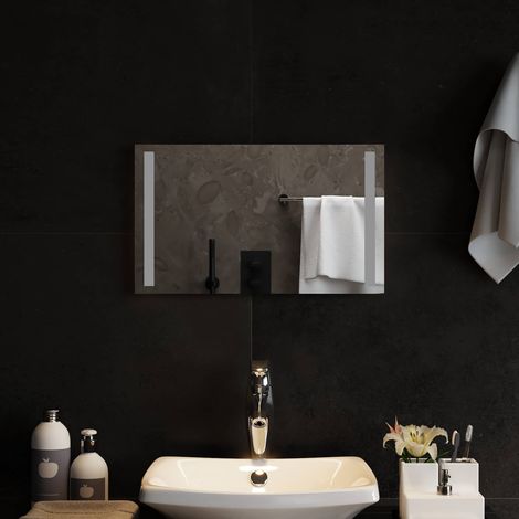 Teenpull – LED-Badezimmerspiegel Transparent 50 x 30 cm Gehärtetes Glas (1/5)