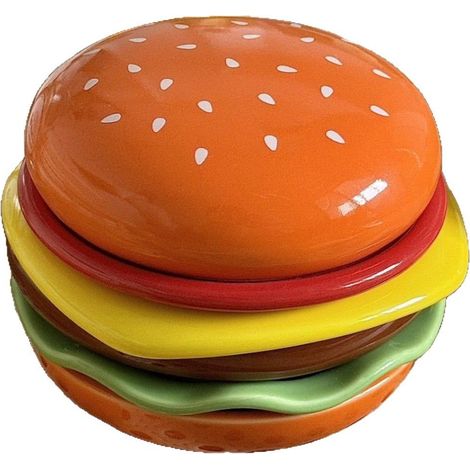 Stapelbare 6-lagige Hamburger-Vorspeisenteller, perfekt für Saucen, Desserts, zum Überbacken oder für ein spielerisches Servieren. (1/5)