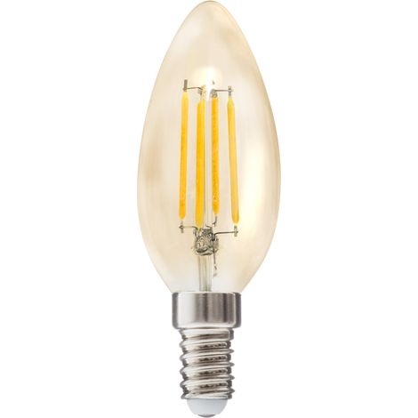 Flammenförmige LED-Glühbirne, gerade, 4,2 W, E14 (1/5)
