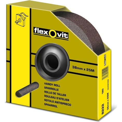 Rouleau d'atelier KF271 - 100 mm x 50 m - Grain 120 - FLEXOVIT