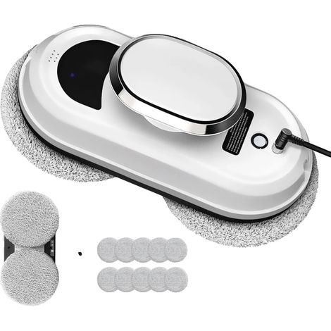 Robot limpiacristales eléctrico totalmente automático, limpia ambos lados, blanco, UE, Sí (1/2)