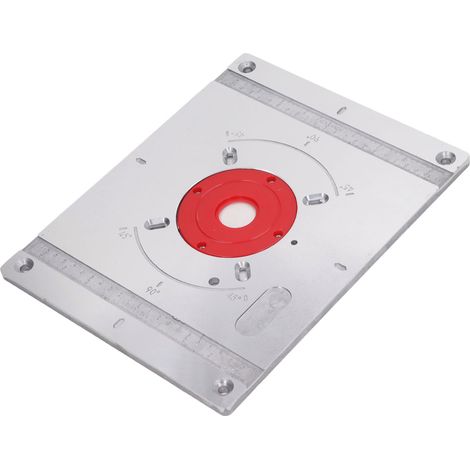 Plaque d'insertion pour table de défonceuse, plaque multifonctionnelle en alliage d'aluminium pour établi de menuiserie, machine à rogner et machine à graver (1/5)