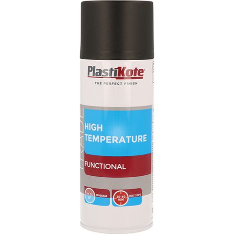 PlastiKote 440.0071018.076 Trade High-Temperature Black Spray Paint – 400ml