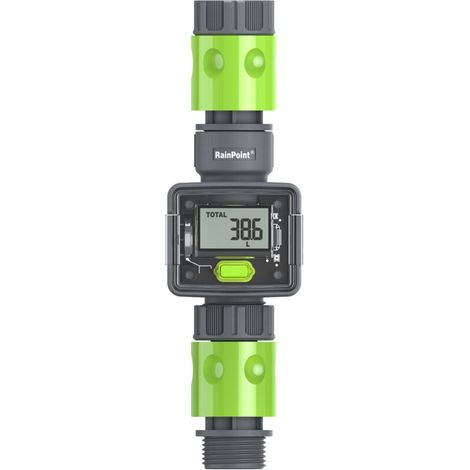 Rainpoint IPX6 Digital water flow meter, exterior watering pipes, water flow, 3/4 "BSP threading, quick connection (1/5)