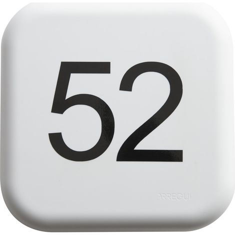 ARREGUI Volum SE402-11 Número de casa, Placa de Señalización del Número de Vivienda, Personalizable, blanco
