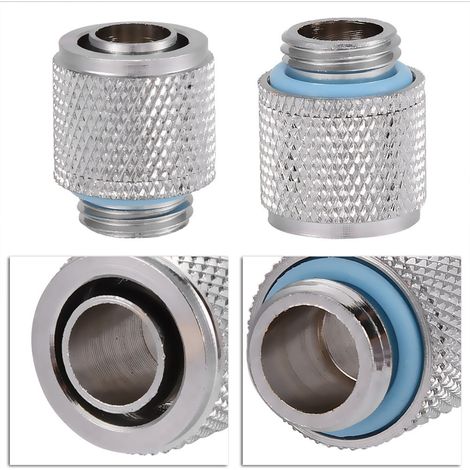 Raccord rapide à deux contacts pour refroidissement liquide PC, filetage G1/4, embout plat 9,5 x 12,7 mm