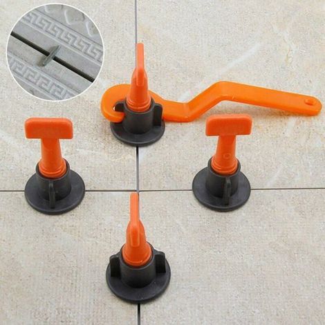 151 Pièces Niveleur de Carrelage Croisillon Carrelage Autonivelant Réutilisable, Kit de Système de Nivellement de Carrel Étiquette (1/4)