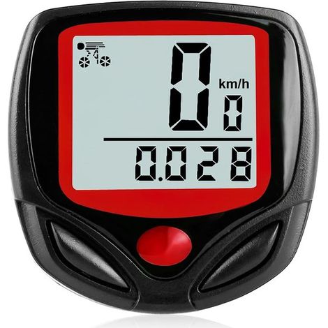 Velocímetro inalámbrico para bicicleta, pantalla LCD, sensor de velocidad, negro. (1/2)