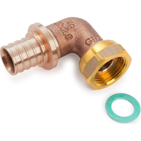 Rehau Winkelübergang Rautitan RXplus, 16mm x G 1/2", Rotguss (1/2)