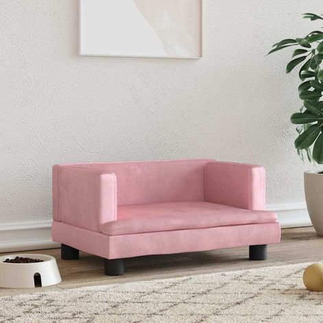 vidaXL Cama para perros de terciopelo rosa 60x40x30 cm (1/5)