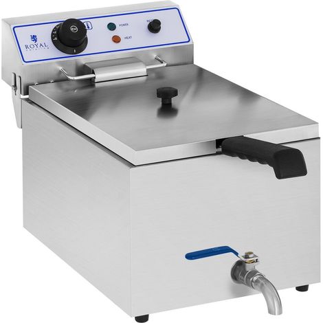 Friggitrice elettrica professionale da ristorante 1 x 17 litri adatta al pesce 140001778