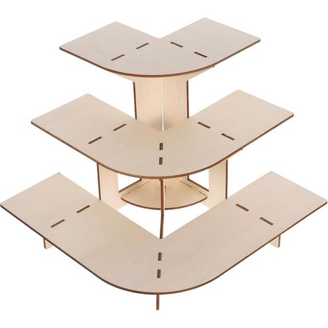 Présentoir En Bois À 3 Niveaux Étagère De Présentation Portable Pour Comptoir De Vente Détail Organisateur De Table Idéal Pour Bijoux Cosmétiques Et Salons D'Artisanat (1/5)