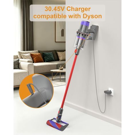 Chargeur 30.45V Alimentation Compatible avec Dyson V10 V11 V12 V15 SV12 SV14 SV15 SV16 SV20 SV22 Cyclone Absolute Animal Motorhead Aspirateur 217160-03 969350-03 Adaptateur Charger Câble 1.8m (1/4)