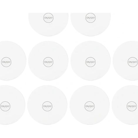 10 sous-verres LED, autocollants lumineux pour boissons, fêtes, mariages, blancs, 6 cm, 1,3 (1/3)