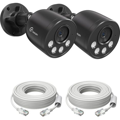 Caméra De Vidéosurveillance PoE 4K 8MP Avec Détection De Personnes/Véhicules, Vision Nocturne IR, Notification D’Alarme, Fonctionne Avec NVR PoE (1/5)