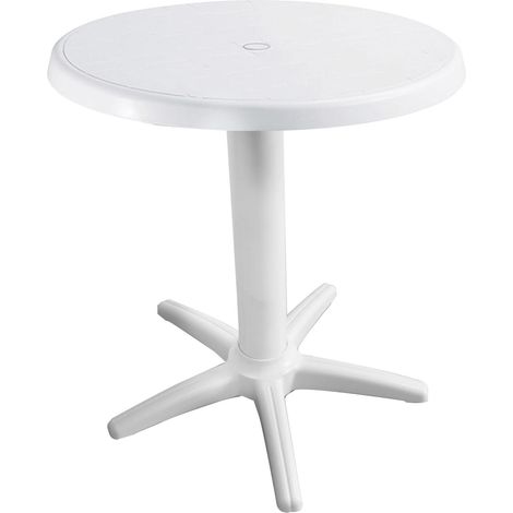 Table de Jardin Blanc Ø 60 cm Polypropylene
