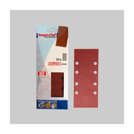 FOGLIO ABRASIVO 93X230 MM Grana 80 - 10 pezzi