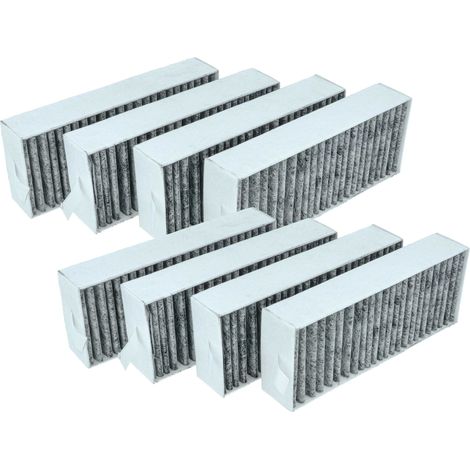 vhbw 8x Filtro a carboni attivi compatibile con Siemens EX877LA70, EX877LX67E, EX877NX68E, EX807NX68E, EX875LX57E, EX875LX67E cappe aspiranti