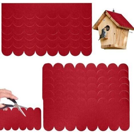 Accessoire, Imperméable - Lot de 20 Bardeaux de Toiture Auto-adhésifs en Feutre Bitumé pour Nichoir Oiseaux Exterieur (1/5)