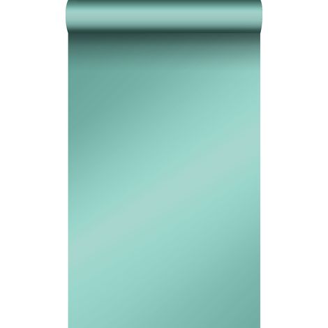 papier peint uni brillant bleu canard - Origin Wallcoverings (1/5)