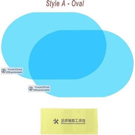 Lot de 2 films protecteurs transparents anti-pluie, anti-buée et imperméables pour rétroviseurs de voiture (livraison directe). (1/4)