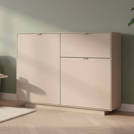 Madia Sivas 01A con 1 cassetto e 2 ante colore cashmere (1/5)