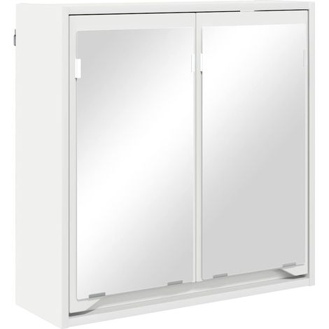 Maison Exclusive - Badezimmerspiegelschrank Weiß 60 x 20 x 60 cm