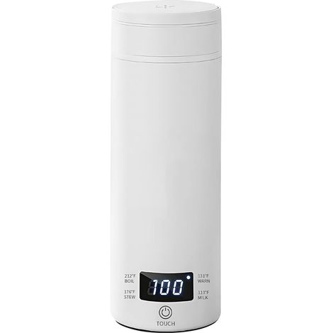 Bouilloire de Voyage, Mini Bouilloire Electrique 220V 500ml avec Commande Tactile 4 Niveaux de Température, Petite Bouilloire Electrique Portable Arrêt Automatique pour Lait Café Thé (1/5)