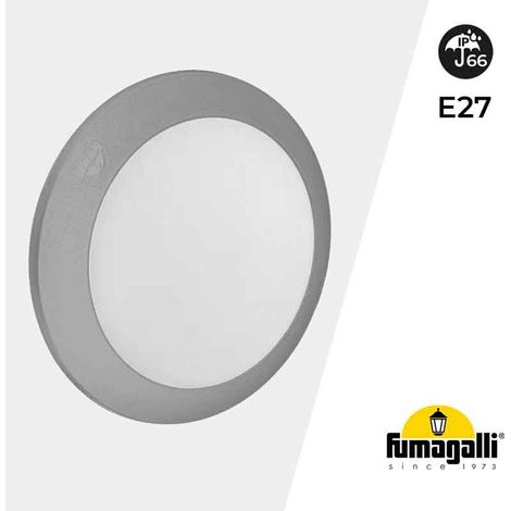 Applique ou plafonnier d'extérieur étanche FUMAGALLI BERTA E27 - Gris (1/5)