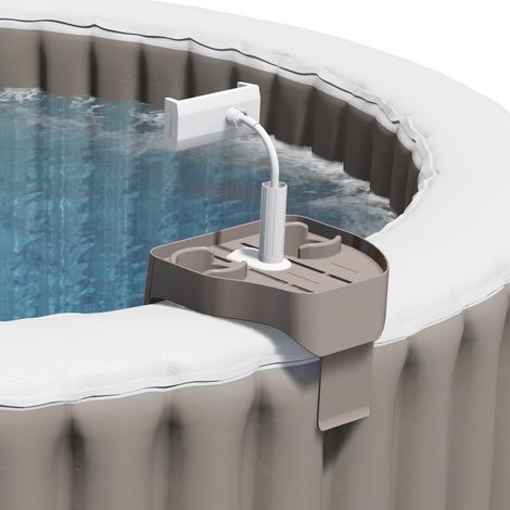 3 en 1 Réglable Plateau de Spa avec Porte-gobelet et Support de Téléphone, Adapté aux Piscines Gonflables Tablette de Spa, Accessoire pour Spa