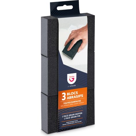 10er Pack 3 Schleifblöcke Für Alle Oberflächen - Gerlon