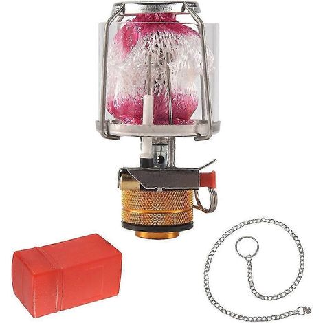 Lanterne à gaz portable pour le camping, mini lampe suspendue avec chaîne, dôme en verre résistant aux hautes températures, alliage d'aluminium - AquaForge (1/5)