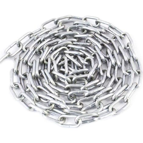 Catena in acciaio zincato Ø4mm 2m per lucchetti sicurezza decorazione