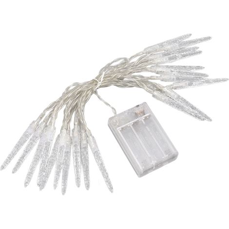 Guirlande lumineuse LED en forme de cône de glace, 20 LED, étanche, idéale pour décorer une chambre ou une pièce pendant les fêtes de fin d'année (3 m). (1/5)