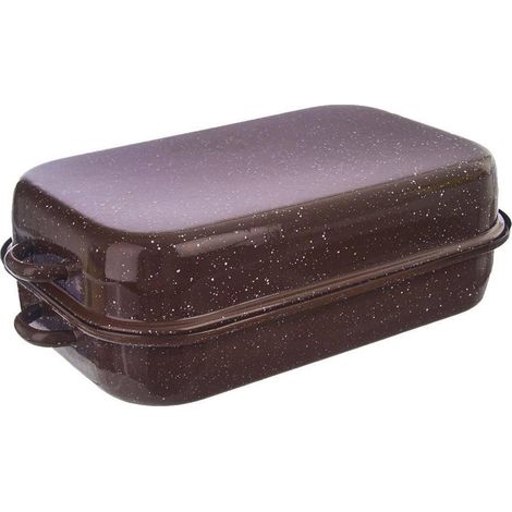 Orion Bandeja para asar esmaltada marrón 46 x 27,5 cm (1/3)