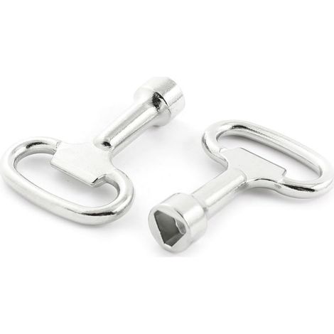 Set mit 2 dreieckigen Metallschlüsseln für 8-mm-Dreieckschlösser