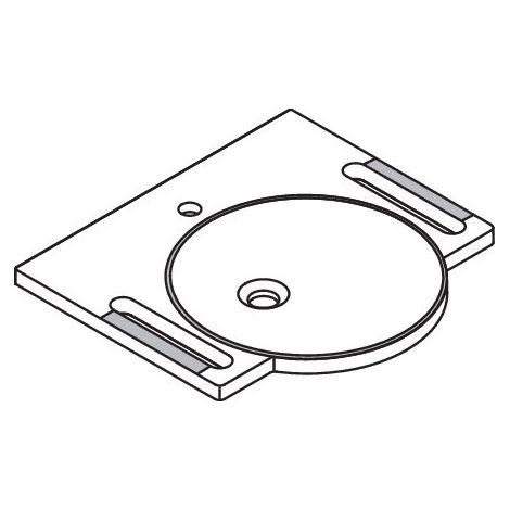 HEWI 950.11.106 33 Lavabo, L:600mm, P:550mm, 1 trou pour robinet (1/2)