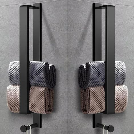 Handtuchhalter Selbstklebend Edelstahl 43.5cm Ohne Schwarz(2pcs) (1/5)