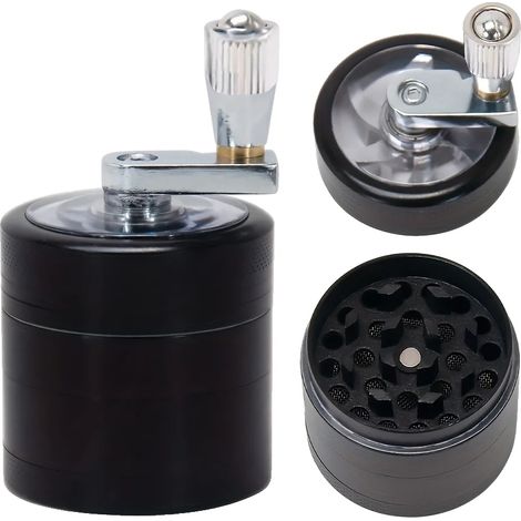 Molinillo de especias, acero inoxidable, diseño ecológico, negro. (1/2)