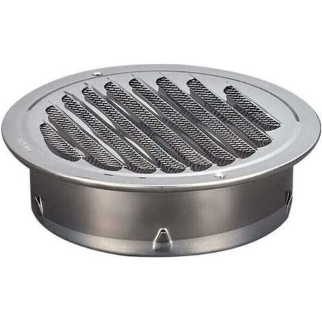 Rejilla de ventilación redonda de acero inoxidable de 145 mm – Fácil instalación sin tornillos – Resistente a la intemperie – Para cocina y baño (1/4)