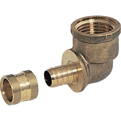 coude à 90 degrés - a glissement - tube per - diamètre 12 vers femelle à visser 15 x 21 - altech