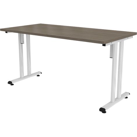 Piètement de bureau hauteur 695 mm - Décor : Anthracite - Pour plateau de longueur : 1600 mm - ITAR (1/4)