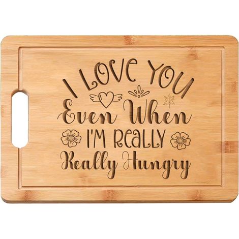 Planche bambou message Saint-Valentin – Idée cadeau romantique pour couple (1/5)