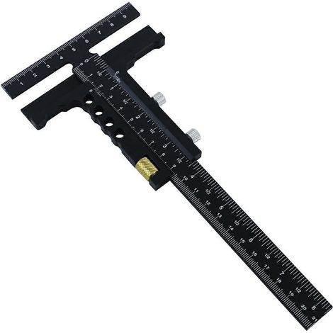 Calibre à tracer pour le travail du bois - Calibre de marquage coulissant en alliage d'aluminium - Outil de traçage, de mesure et de traçage d'équerre A (1/4)