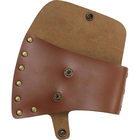 Fodero per ascia in pelle PU, fodero per ascia da cintura con chiusura a scatto, 15,5 x 11 cm, ideale per campeggio e lavorazione del legno. Fodero per ascia in pelle, venduto singolarmente.