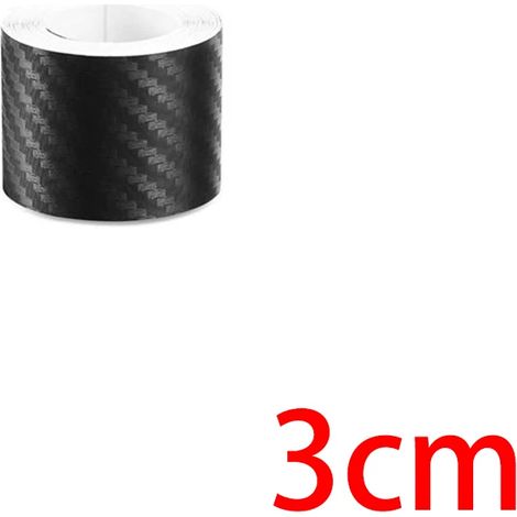 (3 m,3 cm) Autocollant 3D en fibre de carbone pour voiture,à coller soi-même,bande de protection anti-rayures pour seuils de porte,rétroviseurs latéraux,film imperméable pour l'intérieur (1/3)