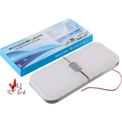 Deckenleuchte 1230V DC, Deckenmontage, Innenbeleuchtung, Helligkeit einstellbar, ideal zum Lesen, für Roadtrips und Camping