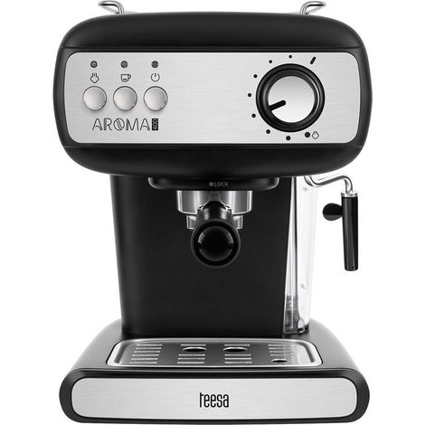 Cafetera a presión Teesa Aroma 400 de 850 W + espumador de leche de 15 bares (1/2)
