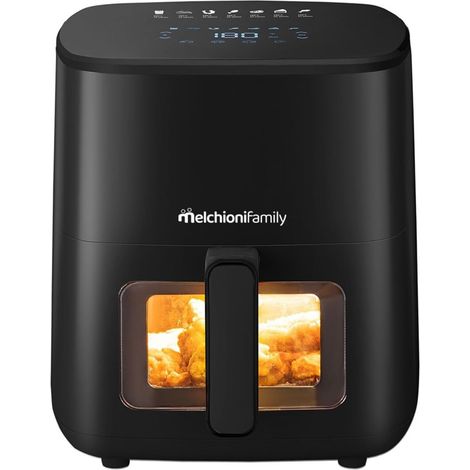 Melchioni 118340045 Fritteuse Einzelbild 5 l 1500 W Heißluftfritteuse Schwarz