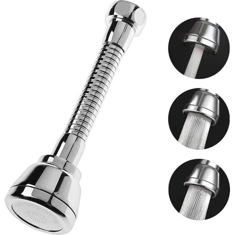 Aérateur de robinet rotatif à 360 degrés / aérateur à filtre économe en eau / aérateur pressurisé / trois modes de sortie d'eau (1/5)
